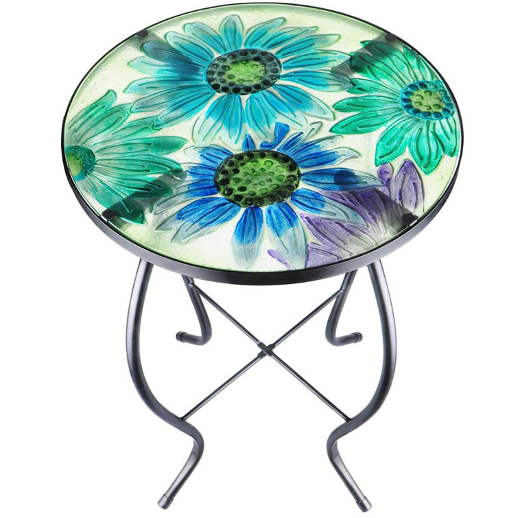 Red Barrel Studio® Outdoor Coffee Table Round Small End Table Bistro